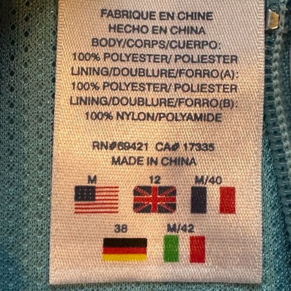 Reebok Blue Softshell Windbreaker 1/4 Zip Hoodie Jacket White Side Panels Sz M - Picture 9 of 15